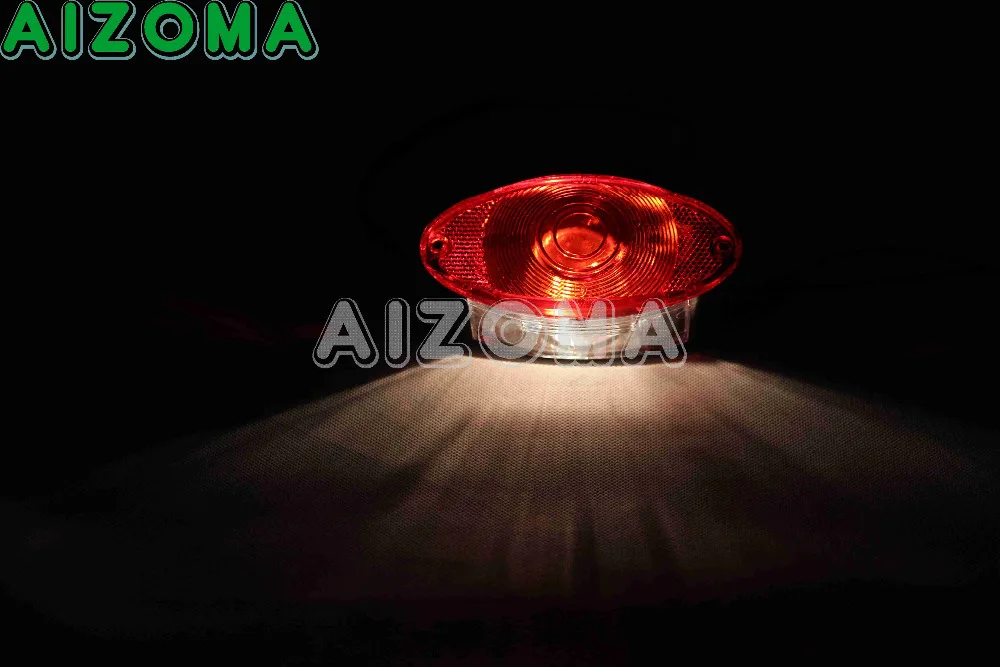 Хром МОТОЦИКЛ номерной знак свет кошачий глаз тормозной фонарь для Harley Touring Road King Softail Универсальный ABS красная задняя фара