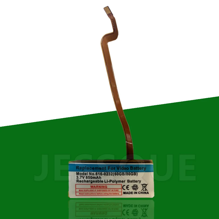 616-0232 Batteria Per Ipod Classic 6Th Gen 80Gb / Video & U2 30Gb / G5 30Gb 60Gb A1036 A1136 Mb145 Mb150 160Gb Mp4