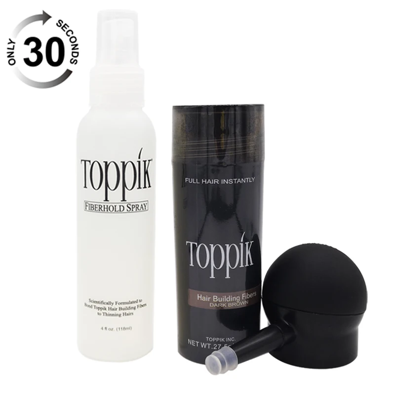 Buy Toppik hair building fibers powder 27.5g + spray