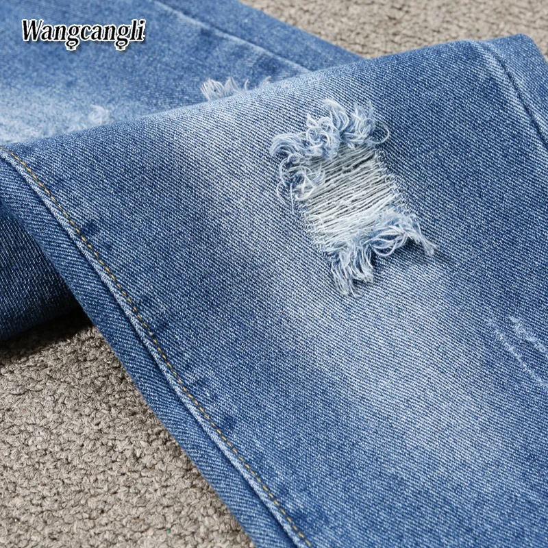 Весна лето рваные джинсы женские большие размеры 5XL шаровары haute foreign nine point женские джинсовые брюки повседневные брюки женские