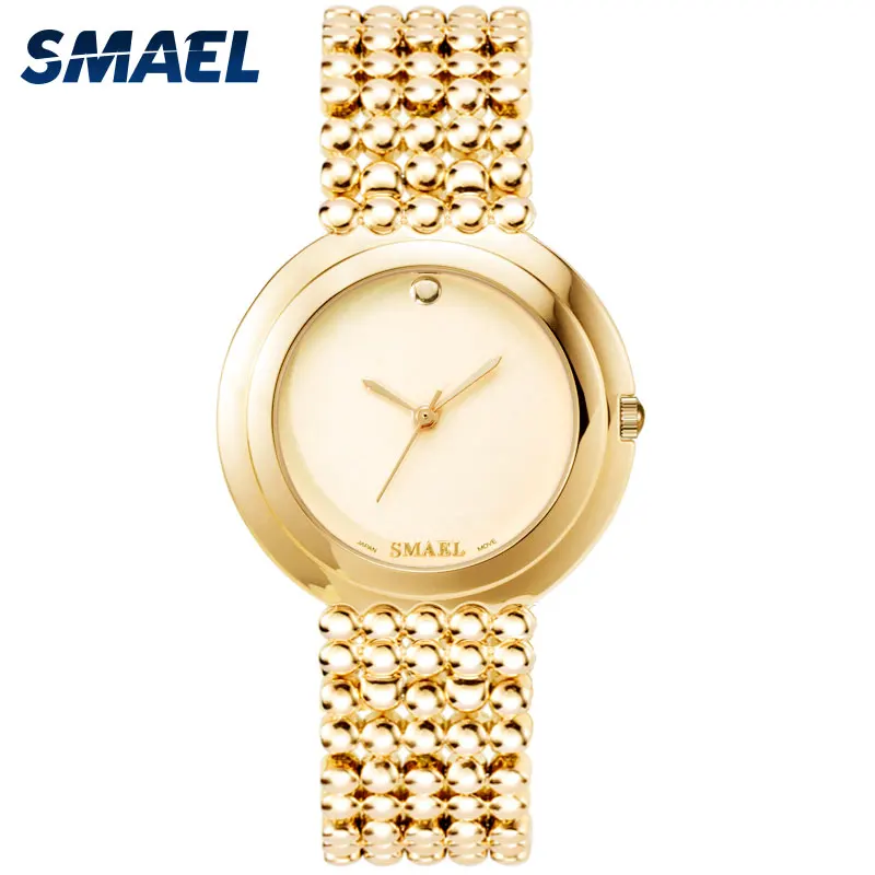 Najtaniej Wodoodporny kalendarz QuartzWristwatches SMAEL Fashion Casual nowe zegarki damskie elegancka róża złoty zegar 1885M damski zegarek cyfrowy