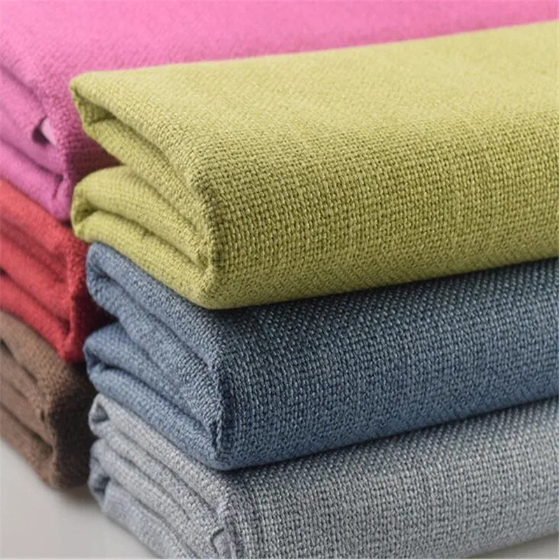 High grade solid color Crude linen cotton DIY Sofa upholstered cushion