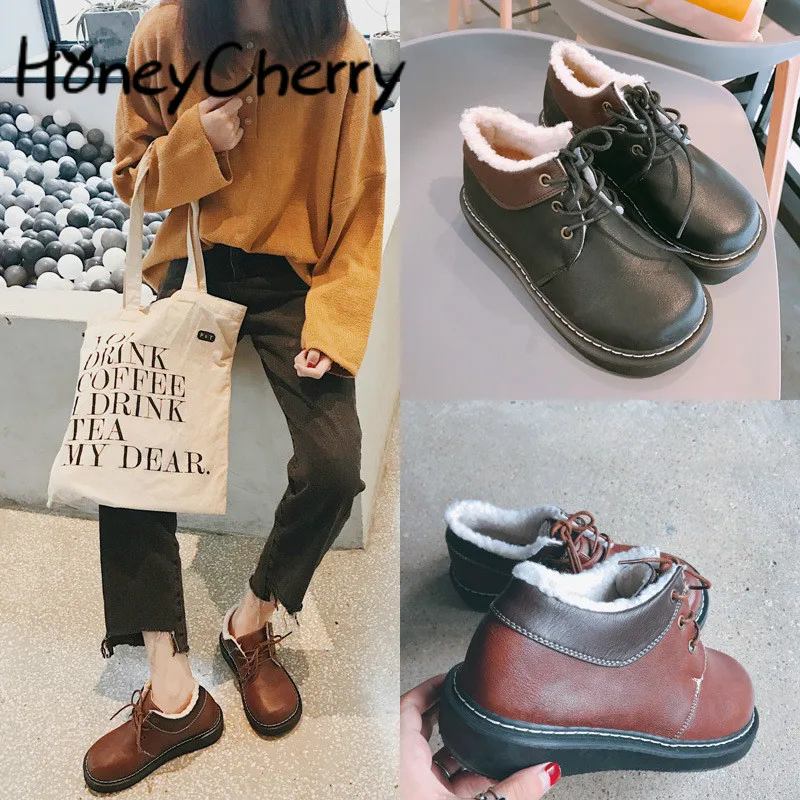 

Little Leather Shoes Girl Student Korean Version fashion flat Espadrilles Women