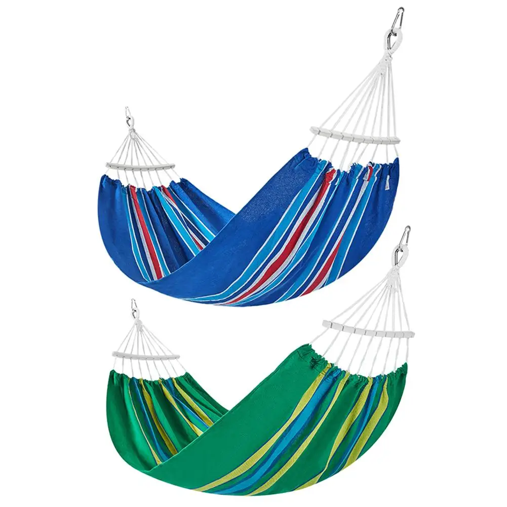 

High Quality Camping Hammock Portable Cotton Fabric Canvas Hammocks For Backpacking Travel Factory Wholeasale
