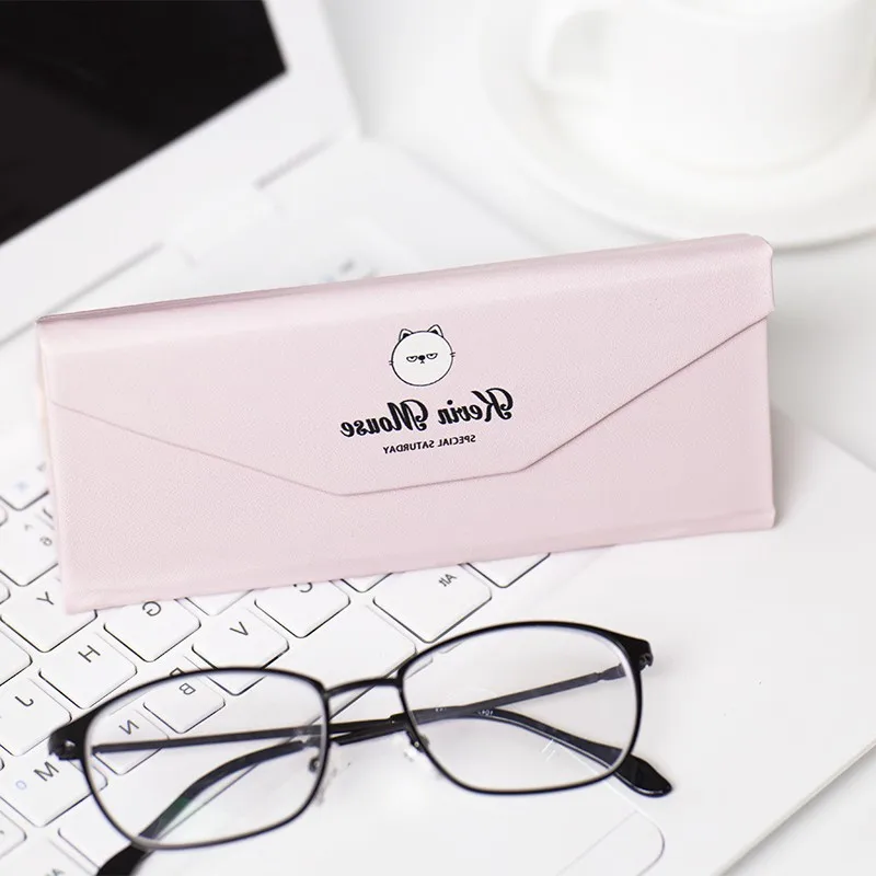J27 Kawaii мультфильм животных PU Складной Чехол для очков настольная коробка