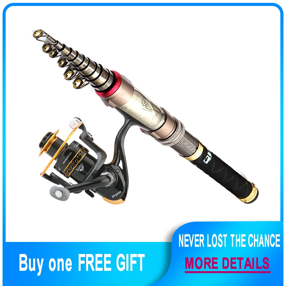 Carbon Fiber Telescopic Fishing Rod Portable Spinning Fishing Rod Pole Travel Sea Boat Rock Fishing Rod 1.5m 1.8m 2.1m 2.4m