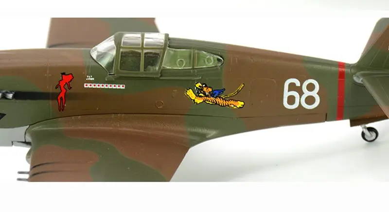 Предварительно построенный коллекционный самолет 1/72 Curtiss P-40 Warhawk Второй мировой войны истребитель Tomahawk летающий тигр готовая пластиковая модель