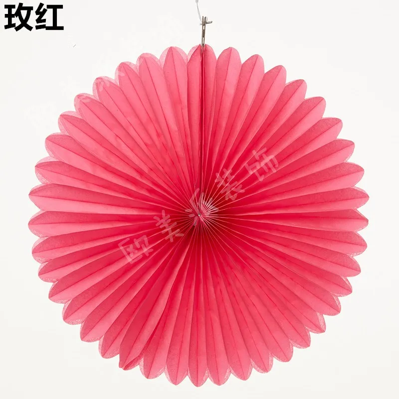 Rose Red Белые, розовые, красные, синие, фиолетовые, зеленые, кофейные, черные, желтые круглые бумажные салфетки, вееры для свадьбы, вечеринки, дня рождения - Цвет: Rose Red