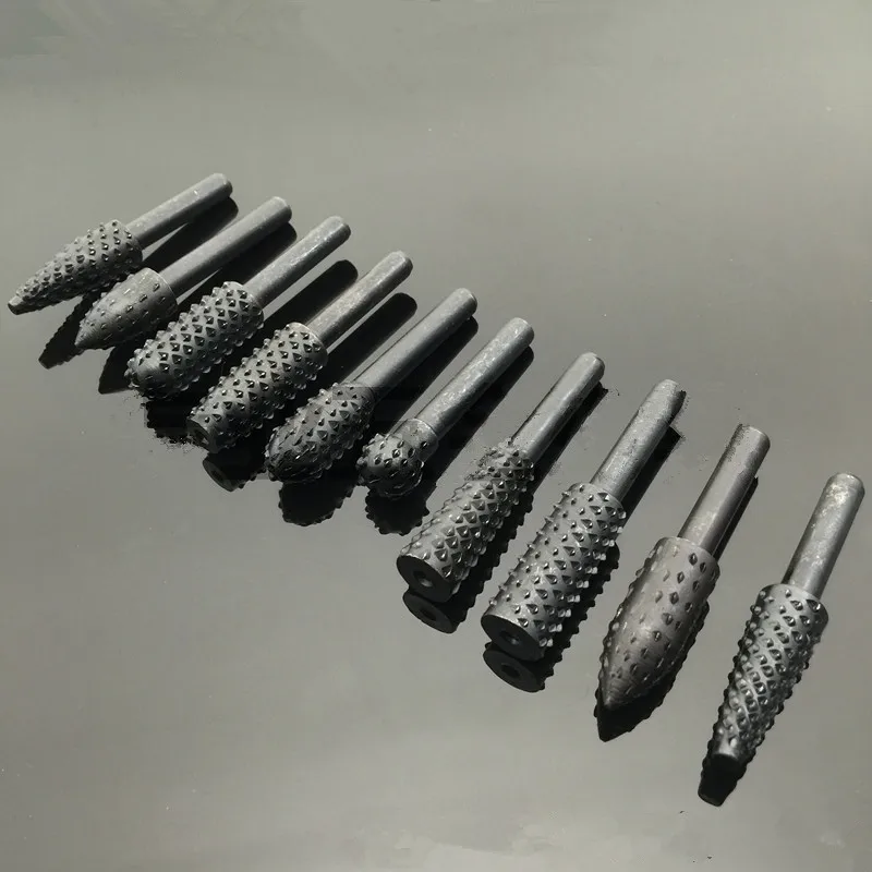 Rotary Rasp File Set 1/4" Craft Files Wood Carving Burr File Rasp