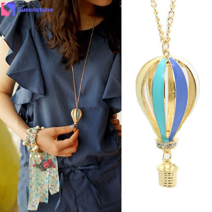 Новая мода Красочные ювелирные изделия Aureate капельного горячего воздуха подвеска в виде шара длинное ожерелье#2
