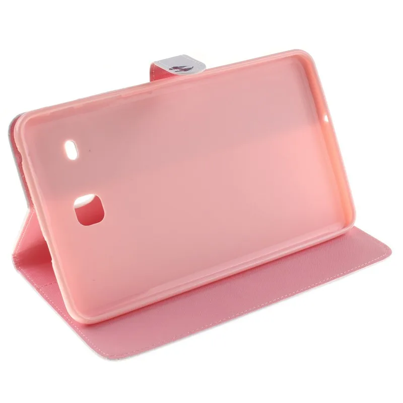 2 Leaves PU Leather Stand Case For Samsung Galaxy Tab E 8.0 Case T377 T375 T377V SM-T377V Case Protector Tablet Wallet Cover Bag (40)
