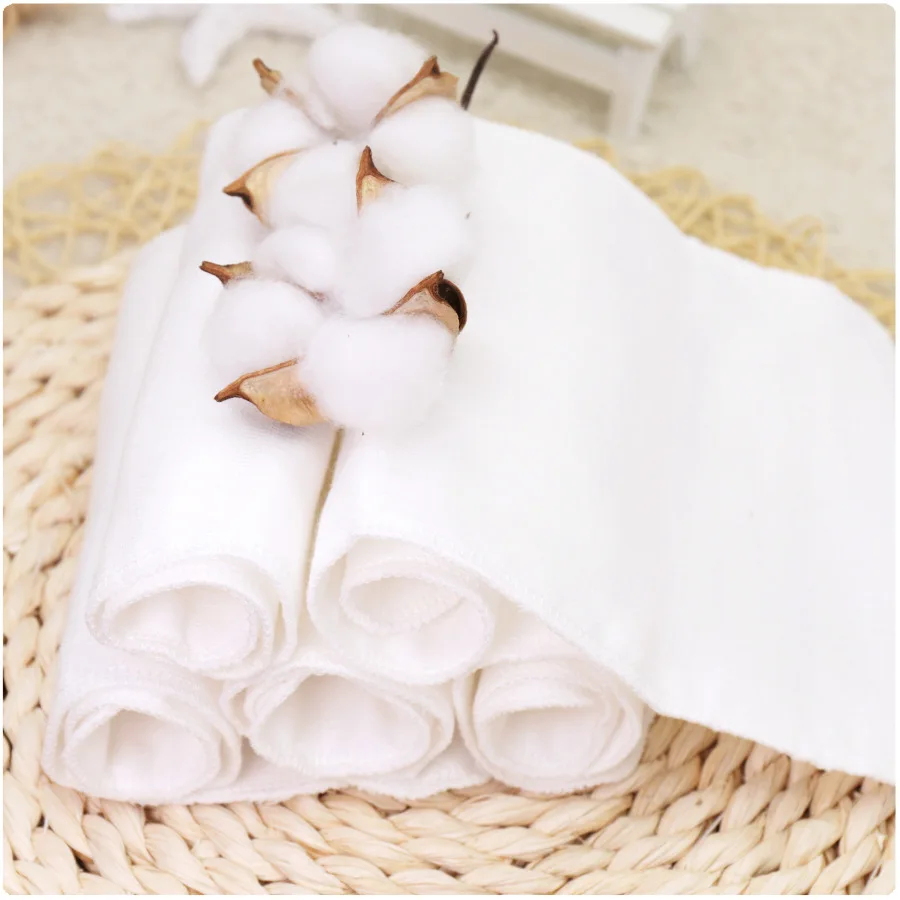 

10pcs 8 layers ecological cotton diaper insert reusable supre soft baby nappy insert 32x15cm for cloth diaper