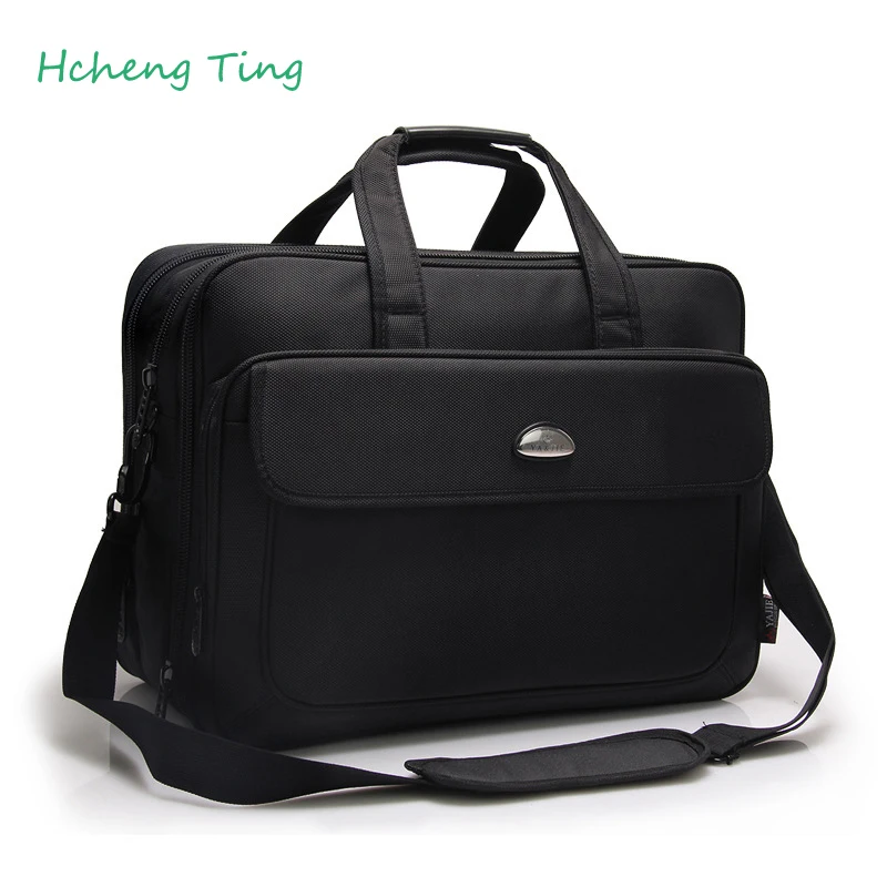 Real Men s Bags Handbag Large Capacity Briefcase Shoulder Bag Computer with Short Handles Black Men