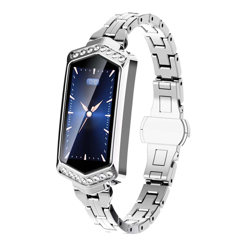 Greentiger B78 gps Смарт-часы для женщин IP67 Водонепроницаемый фитнес-трекер Браслет монитор сердечного ритма кровяное давление Smartwatch VS H8 - Цвет: Sliver