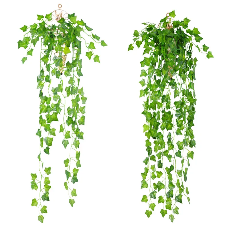 Artificial Green Long Artificial Plants Green Begonia Creeper