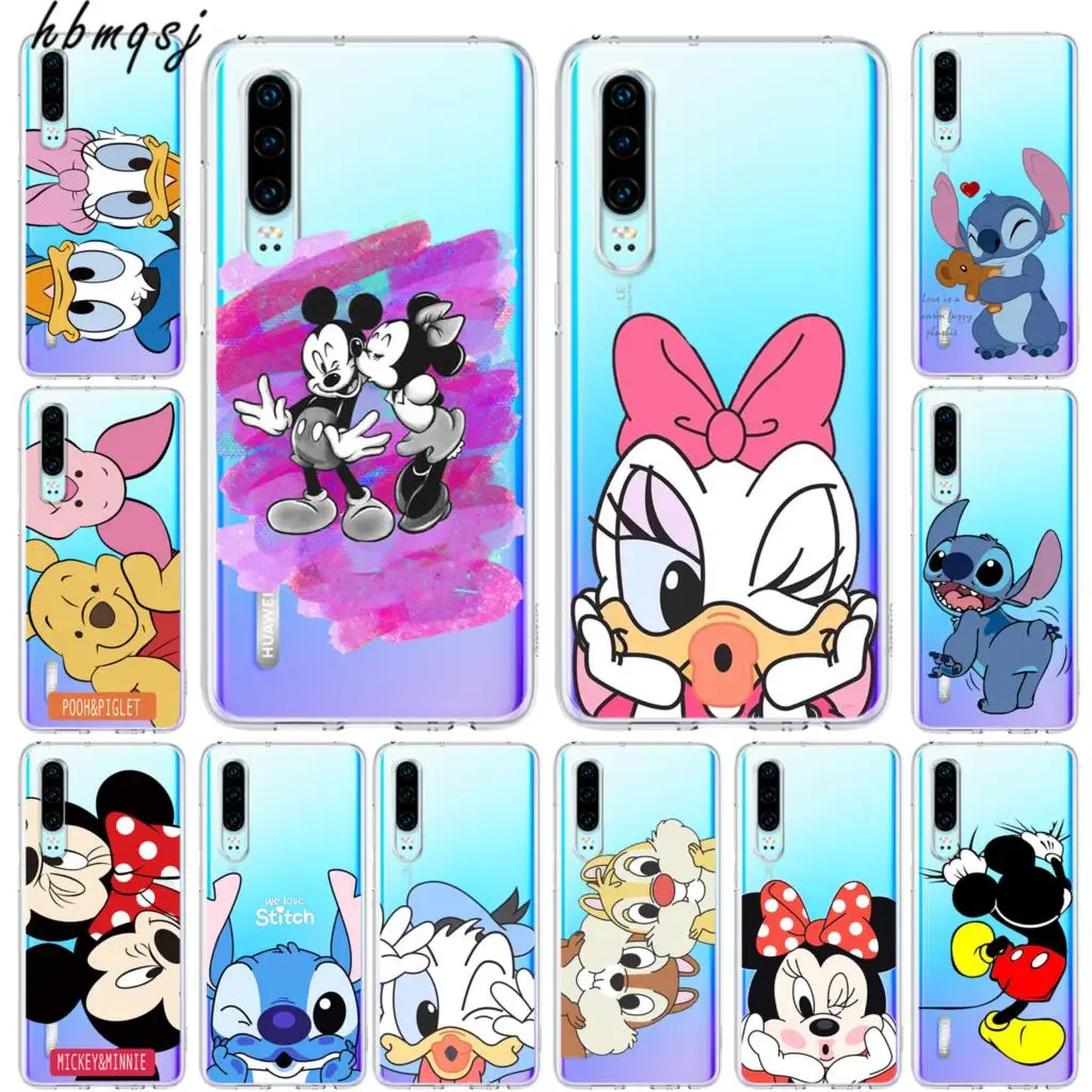 

Funda for huawei honor 7a 7c 10 RU 7a pro 8x case y5 y6 2018 y6 prime coque nova 3 3i case silicone soft Mickey Stitch back case
