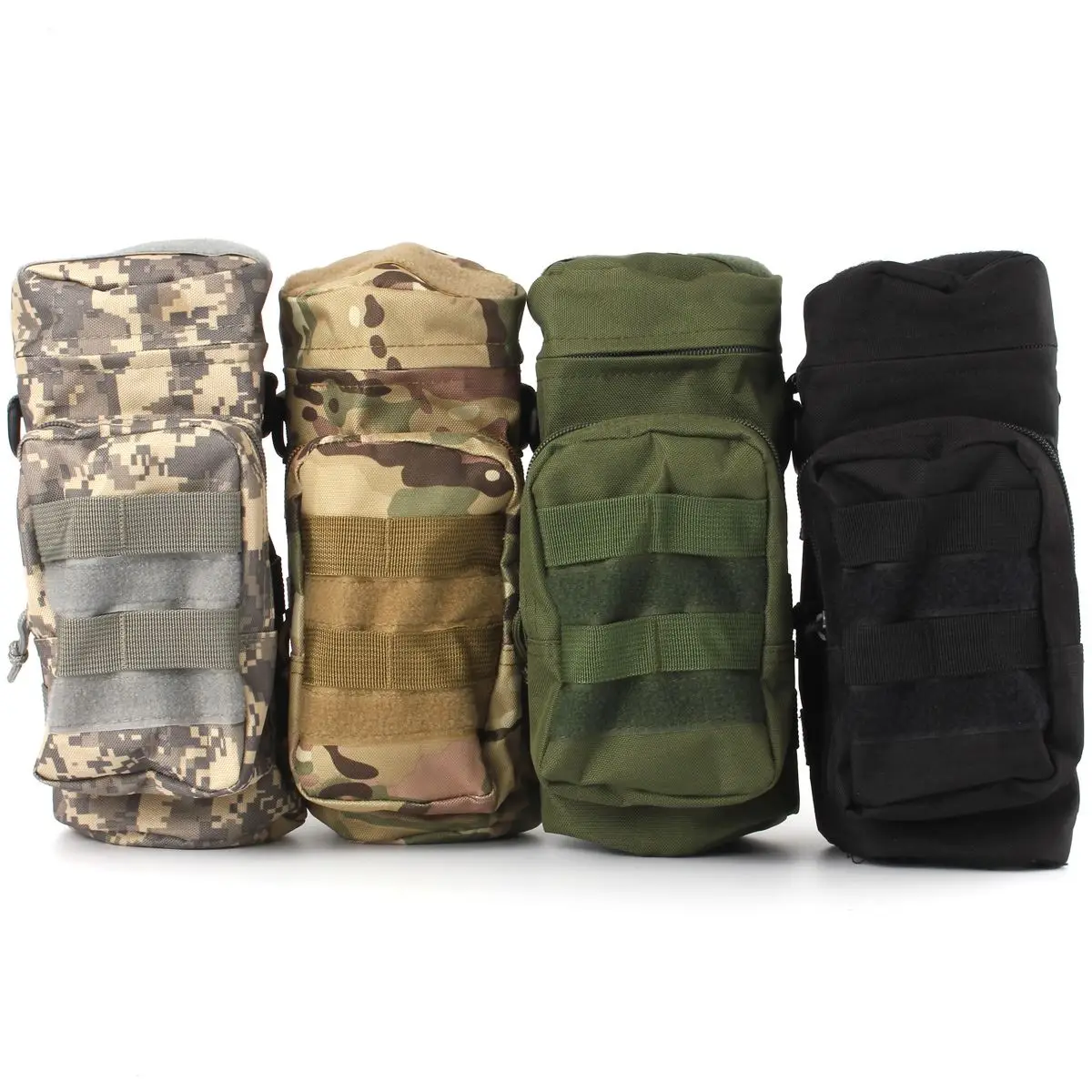 

4 Color Militray Tactical Zipper Water Bottle Hydration Pouch Carrier Dependable Performance for Outdoor Hiking outdoor bag