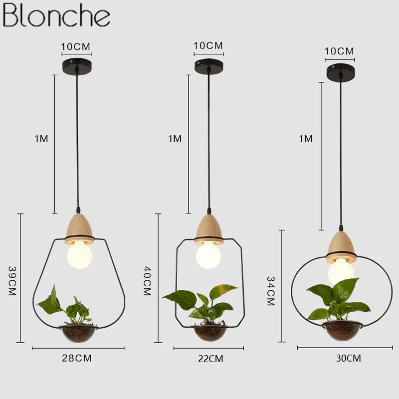 Современный подвесной светильник с растением, железный подвесной светильник, домашний декор для кухни, гостиной, светильник, светильник для скандинавского ресторана, светильник E27