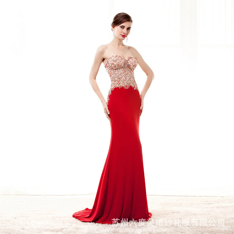 crystal evening gown