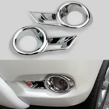 

2pcs Chrome Front Bumper Fog Light Lamp Cover Trim Molding For Toyota Highlander 2008-2010
