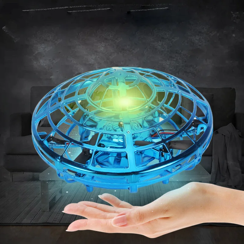 

UFO Flight Simulator Auto Aircraft With Led Light Multidirectional Induction Toy Hand Operated Drone Rc Remote Control