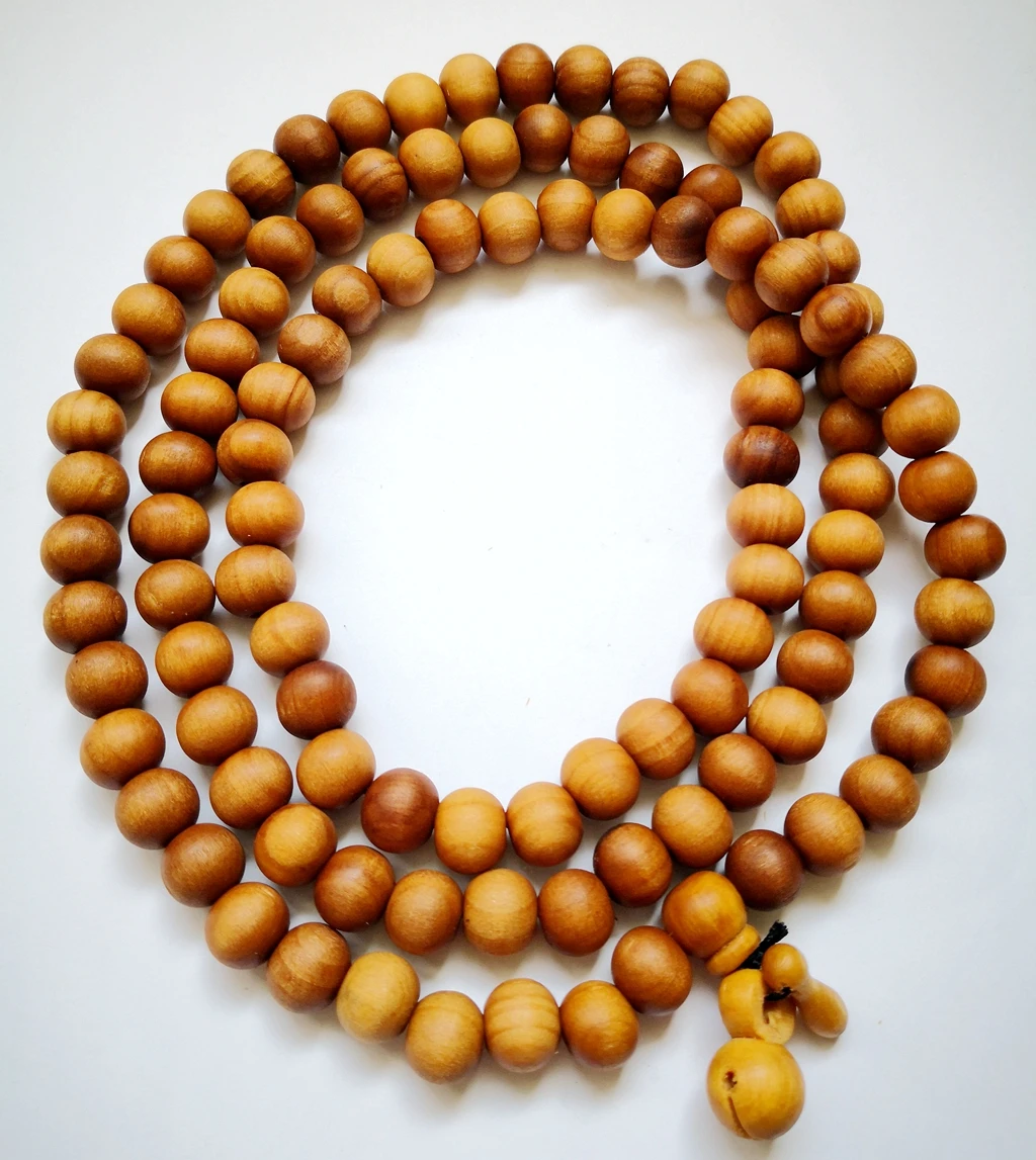 

12mm 108 Peach wood Beads Tibetan Buddhism Prayer Beads MALA Necklace