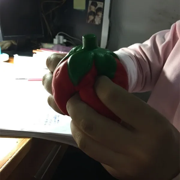 Big Jumbo Juicy Squishy Strawberry Fake Artificial Food Fruit Memory Foam Venting toys - Buyer Show 4