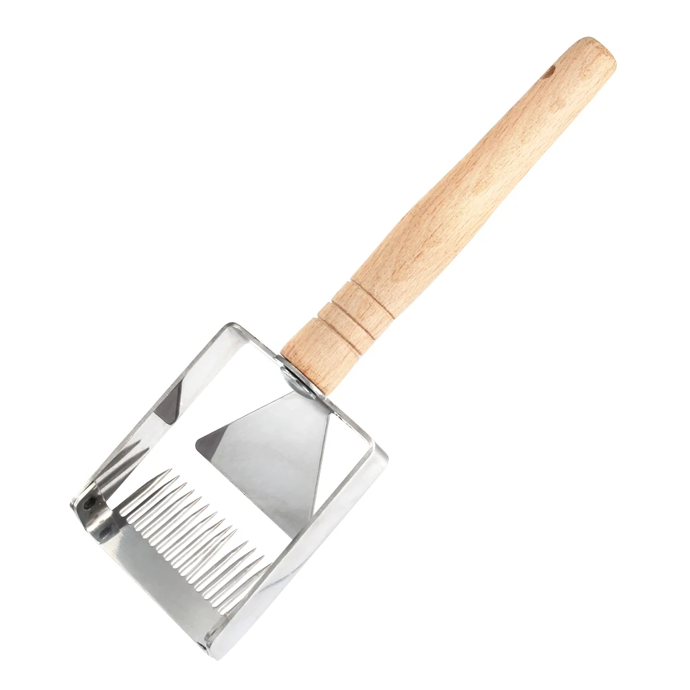 

Stainless Steel Bee Hive Uncapping Honey Fork Scraper Shovel Beekeeping Tool BDF99