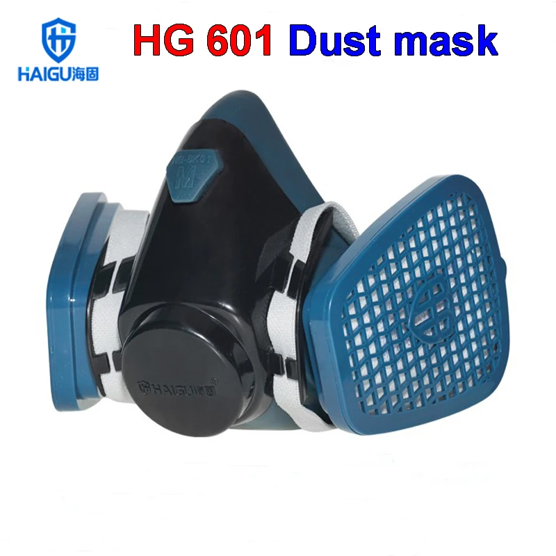 

HG 601 Respirator dust mask ABS shell Install KN100 filter cotton Dust mask For dust smoke particulates Respirator filter mask