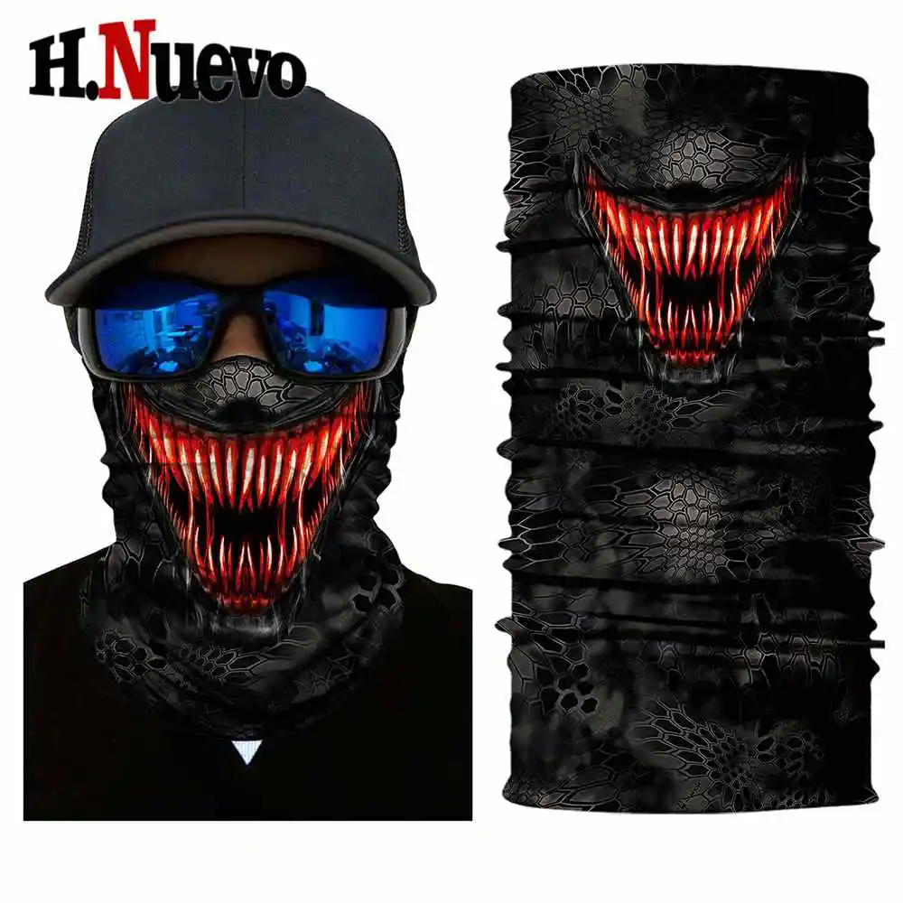 Зимняя летняя Байкерская маска с черепом, маска с балаклавой, страшный призрак, маска для мотоциклистов, тактический шарф - Цвет: PL180031