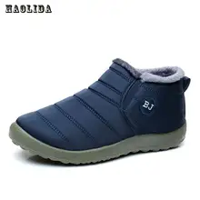 Waterproof Women Winter Shoes Couple Unisex Snow Boots Warm Fur Inside Antiskid Bottom Keep Warm Mother Casual Boots 35-44 Size