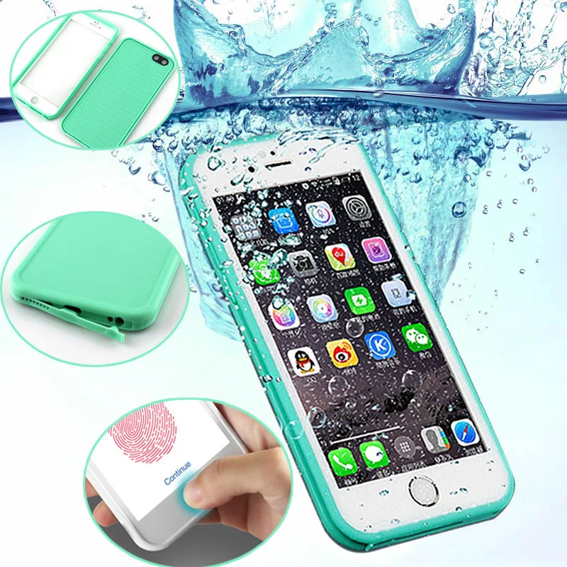 For iPhone 7 Case Slim Luxury Shockproof Hybrid Waterproof Soft Silicone Phone Bag Outdoor Cases Cover for iPhone 6 6S Plus