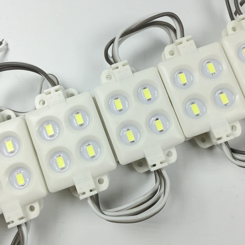 

1000pcs/lot Injection Molding LED module waterproof 5730 LED Backlight advertising light module DC12V 4 led IP66 wholesale