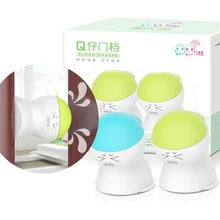 4pcs/lot High Quality Child Cartoon Safety Door Stop Rotary Door Stopper Door Holder Safety Finger Protector Safe Door Clip