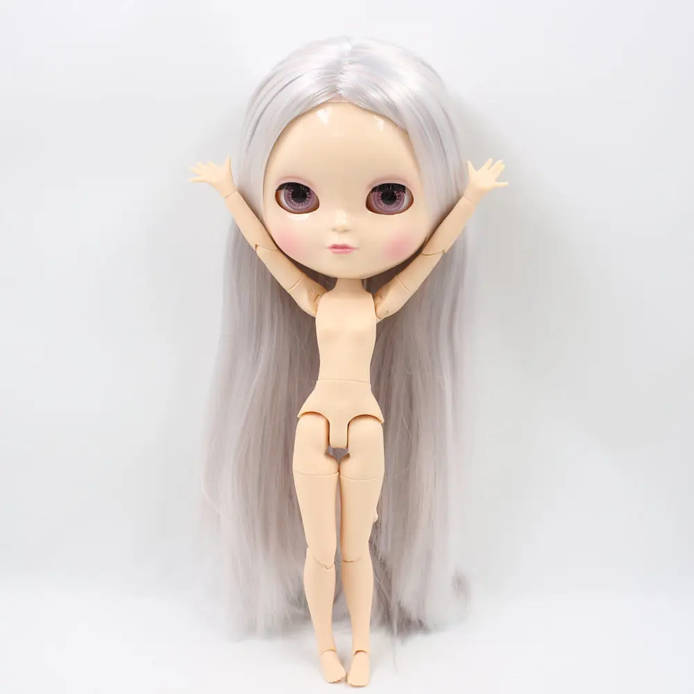 Ледяная Обнаженная кукла серии No.280BL6909/1010 серебро смешанные волосы как Blyth с макияжем, суставное тело, низкая цена BJD - Цвет: like the picture
