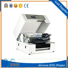 DIY dtg printer Flatbed t shirt printing machine with textile ink print on black t shirt