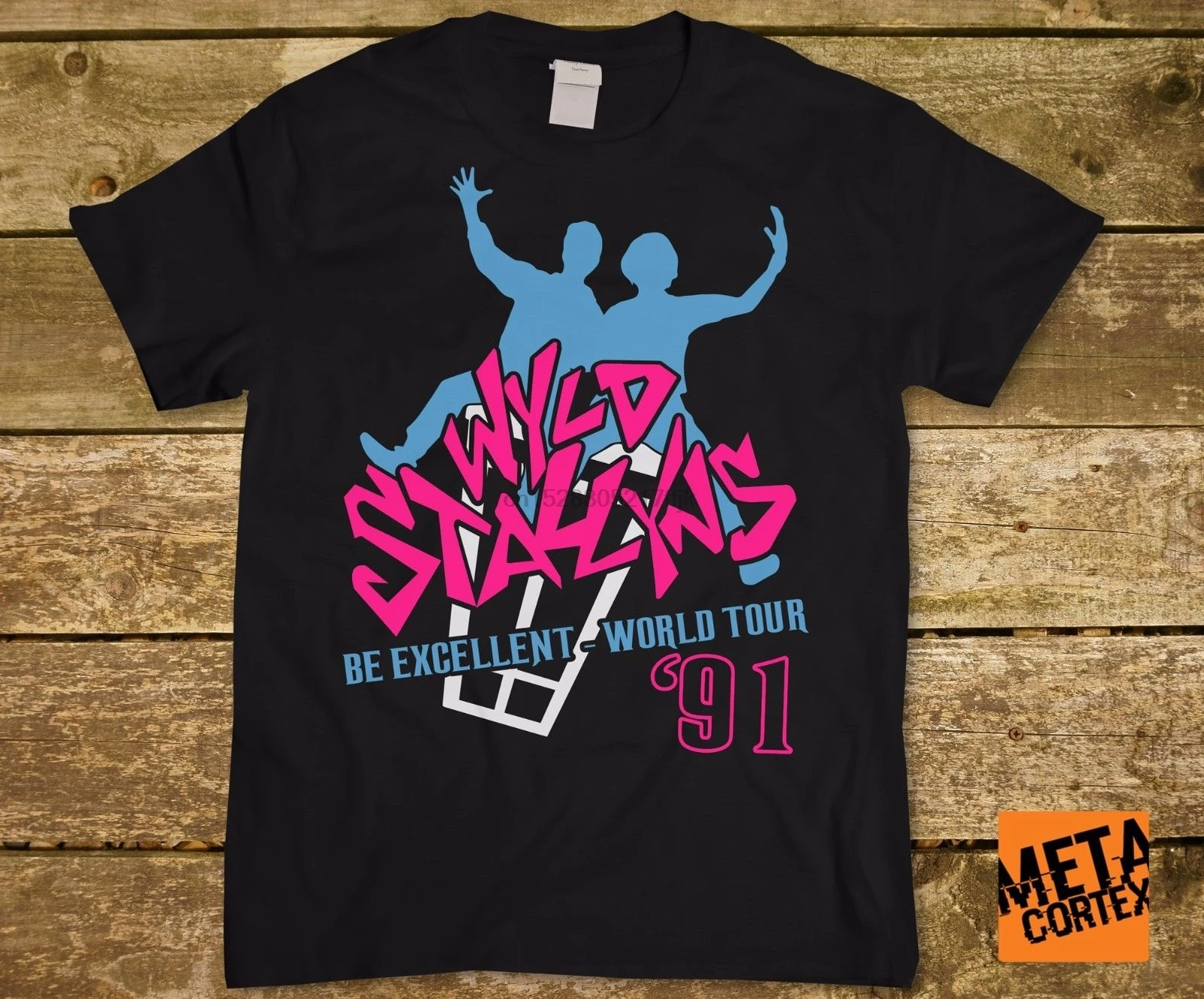 Мужская футболка с надписью Bill and Ted-Wyld Stallyns Be Excellent World Tour Movie Повседневная унисекс