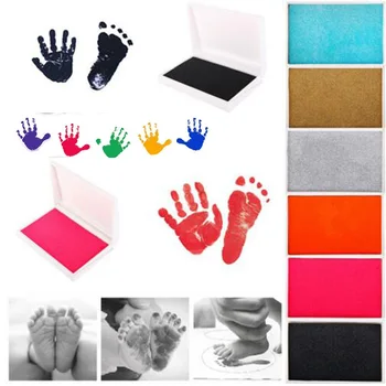 

Baby Handprint Footprint Non-Toxic Newborn Imprint Hand Inkpad Watermark Infant Souvenirs Casting Clay Toys Gift