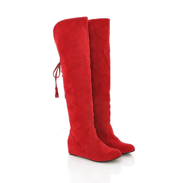 

New winter warm snow boots frosted boots flat with increased knee oversize women's boots.