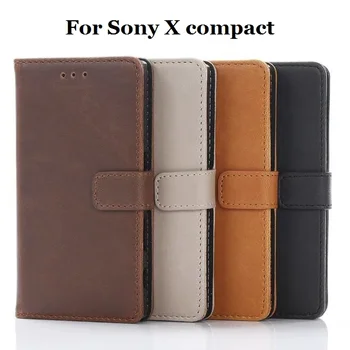 

smartphone cases for Sony X compact 100pcs/lot,TPU leather flip wallet bookstyle for Sony X compact cover case,free shiping