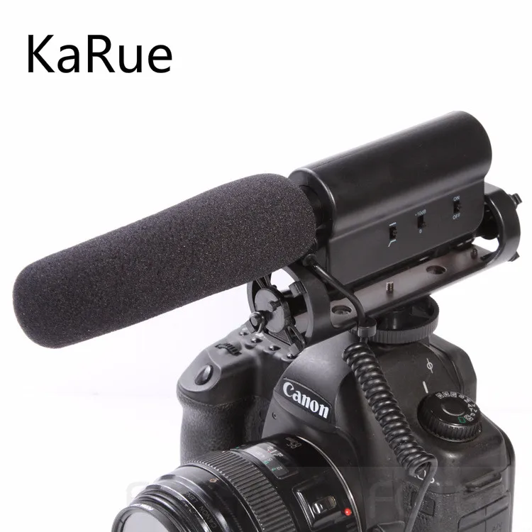 Karue 3.5 мм Запись микрофон Цифровые зеркальные Камера стерео микрофон для Canon/Nikon/Pentax/Olympus