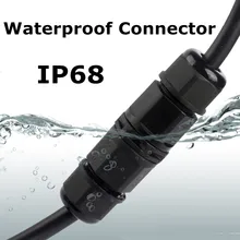 IP68 Мощность кабельный разъем для электрический провод с клеммой сечением в комплект поставки входит адаптер Винт 2pin 3pin для 6/7. 5/8/10 мм провод кабель Разъем