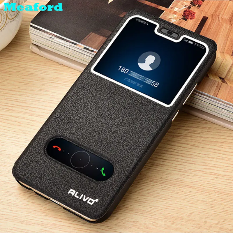 

Coque For Huawei Honor View 20 Case View Window PU Leather Flip Cover Phone Cases For Huawei Honor View 20 V20 View20 Case 6.4
