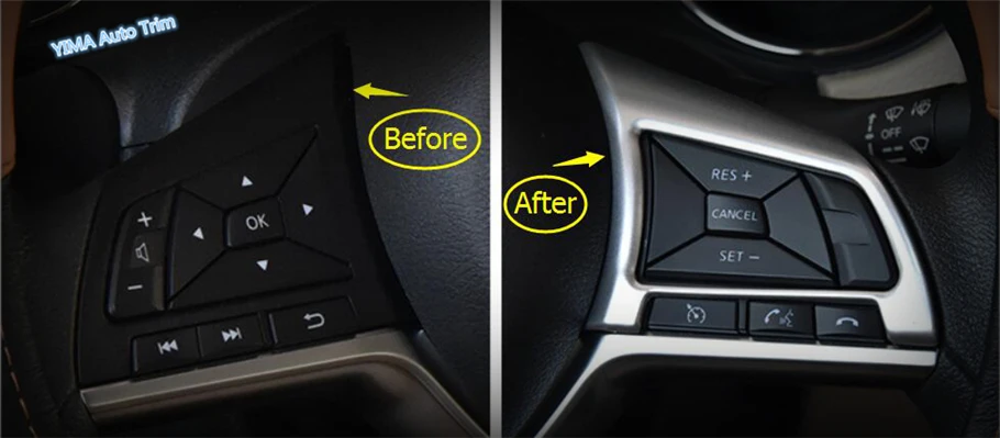 Автомобильный Стайлинг Lapetus для Nissan Qashqai J11 2017 2020 ABS кнопка рулевого колеса Обложка