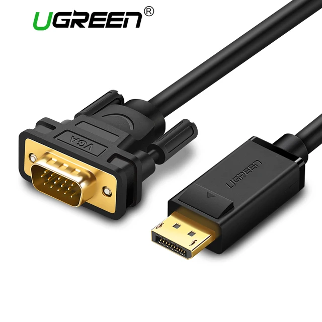 Special Offers Ugreen Displayport To VGA Converter DP Male To VGA Male Cable Adapter 1080P Display port Connector For Laptop Desktop Table PC Special Offers Ugreen Displayport To VGA Converter DP Male To VGA Male Cable Adapter 1080P Display port Connector For Laptop Desktop Table PC