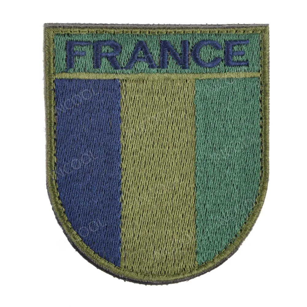 Французский флаг GIGN вышивка патч французский GIPN военный тактический боевой патчи эмблема аппликации череп вышитые значки-нашивки - Цвет: 22