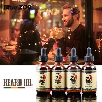 

60ml Organic Men Face Beard Oil 100% Natural Soften Oil Hair Growth Nourishing Cream For Beard Hair Grow