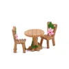 Home Micro Landscape Miniatures 3 Pcs/Set Cute Table Chair Resin Craft Ornament Fairy Garden Miniature Figurine Decoration ► Photo 1/6