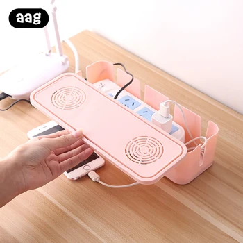 

AAG Socket Storage Box With Lid Safety Wire Organizer Power Cord Received Case Cable Manager Dustproof Safety Tidy Storage Boxes
