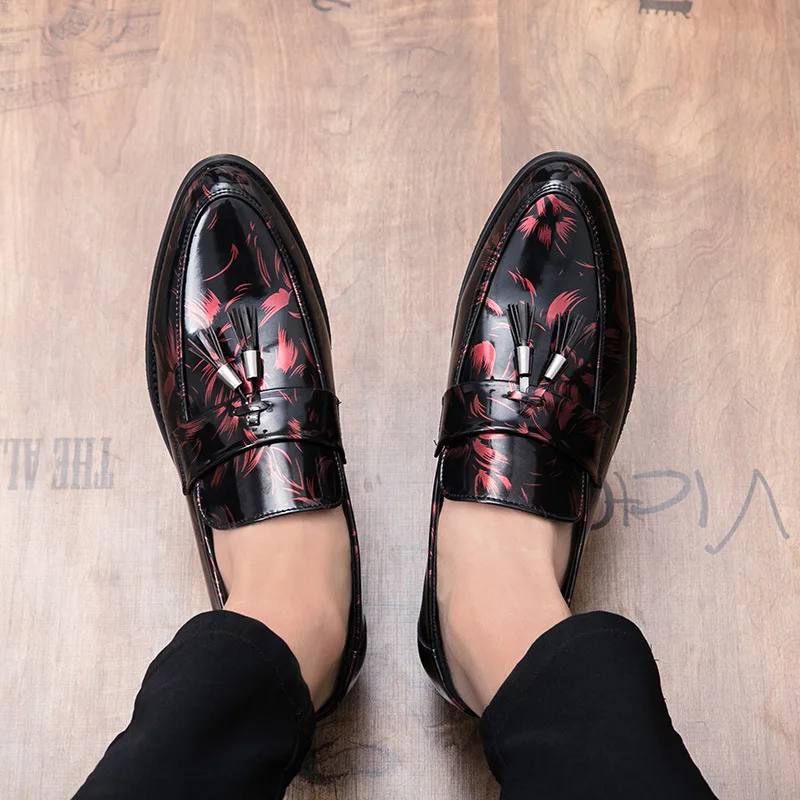 Merkmak/мужские лоферы; шикарные элегантные брендовые Мужские модельные туфли в итальянском стиле для свиданий; цвет черный, серебристый, синий; мужские лоферы с кисточками; повседневная обувь